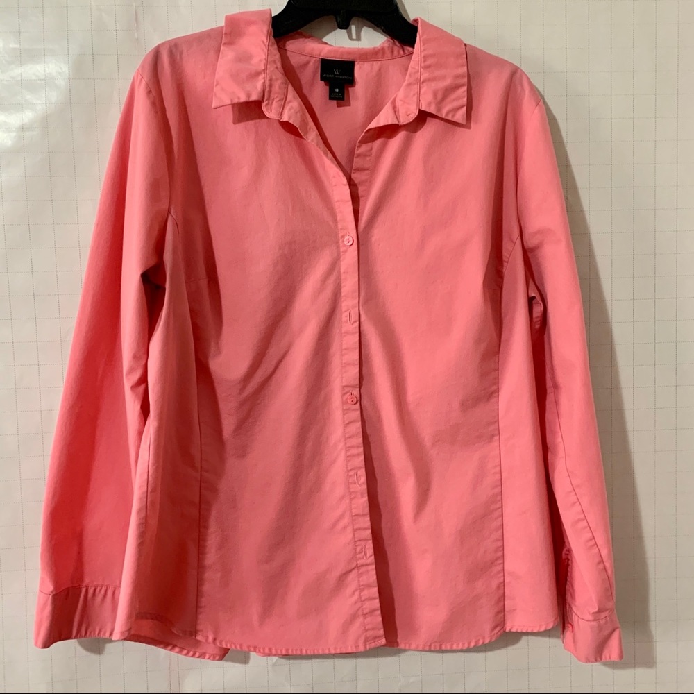 4x$20 Worthington Coral/Pink Button Down Shirt Size 18
